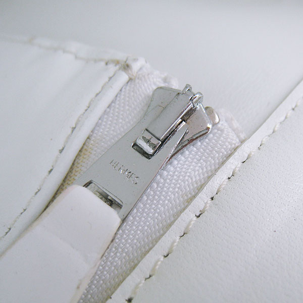 High Quality Fake Hermes Birkin 35CM Max Crocodile Veins Leather Bag White 6089 - Click Image to Close